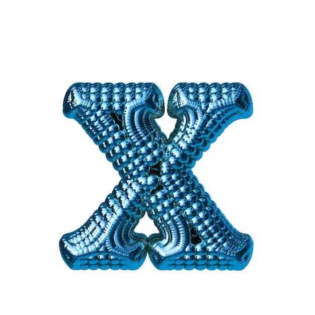 球体文字 x で作られた青いシンボル