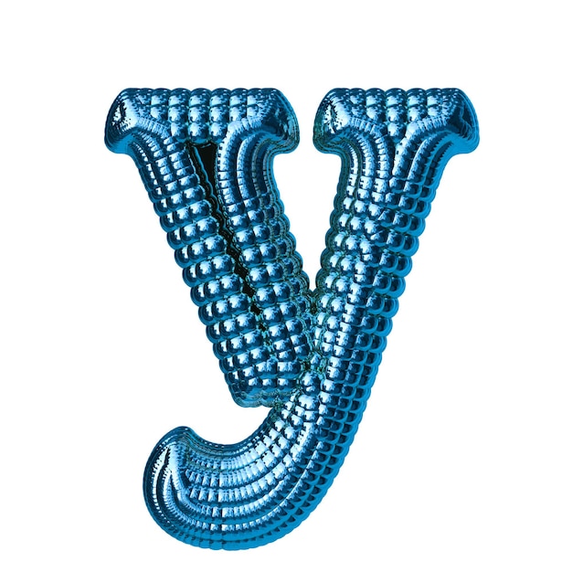 Вектор Синий символ из сфер буква y