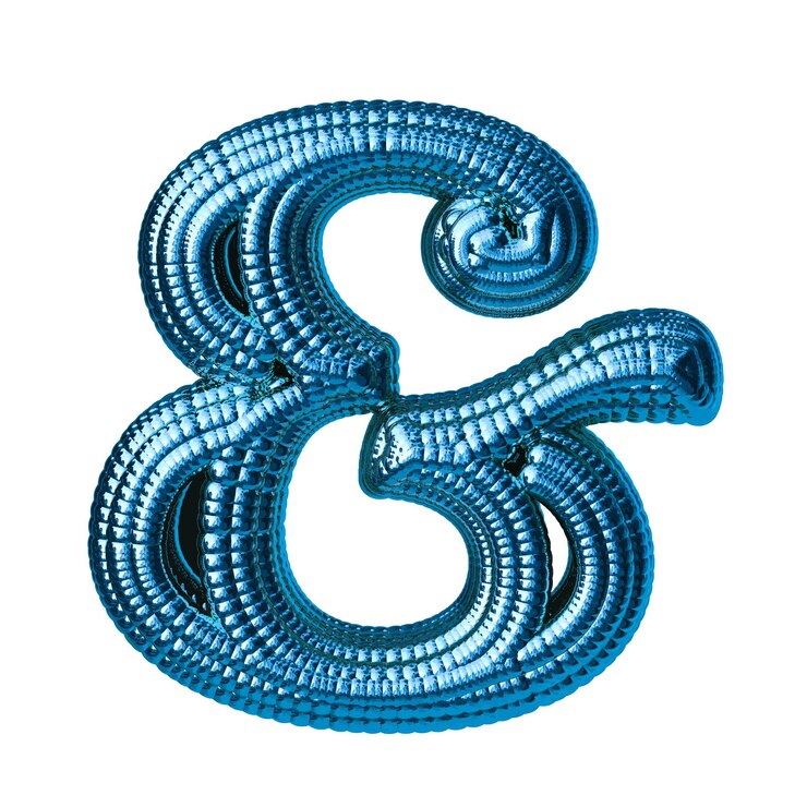 Vector blue symbol made of spheres
