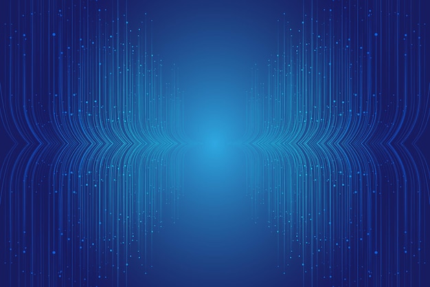 Blue symmetric dot line abstract vector background