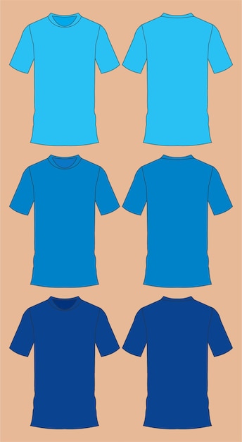 Vector blue t-shirt layout