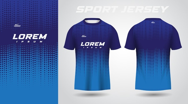 T-shirt blu con design in jersey sportivo