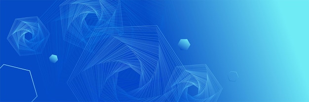 Blue tech futuristic tech web abstract technology banner background with blue white stripes