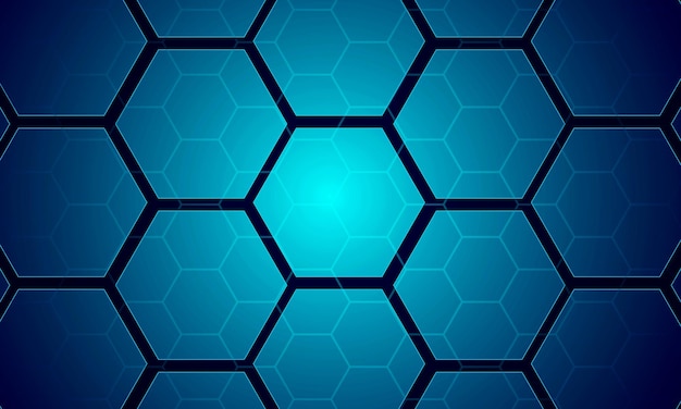 Blue tech hexagonal pattern design