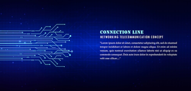 blue technological lines background