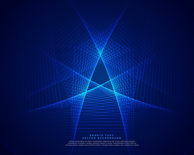 Vector blue technology abstract lines background