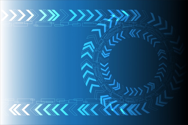 Vector blue technology circle arrow background