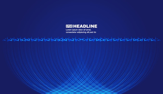 Синие технологические линии частиц Интернет-технологии большие данные текстуры фона