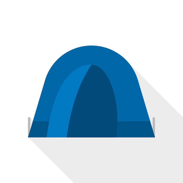 blue tent icon flat illustration of blue tent vector icon for web design