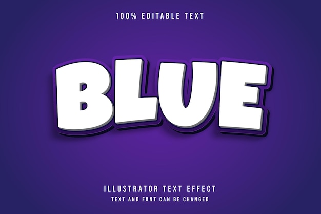 Blue text effect