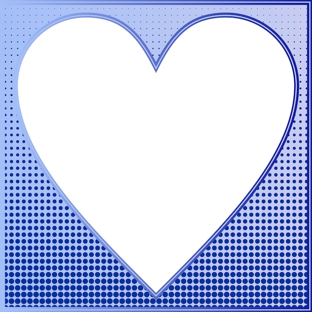 Синяя текстурированная абстрактная рамка для поздравительных открыток ко Дню святого Валентина