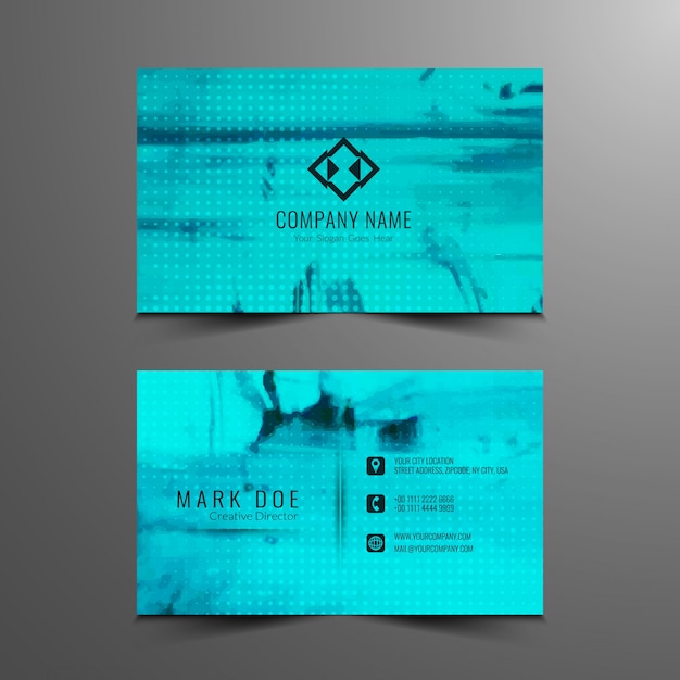 Blue textured business card design