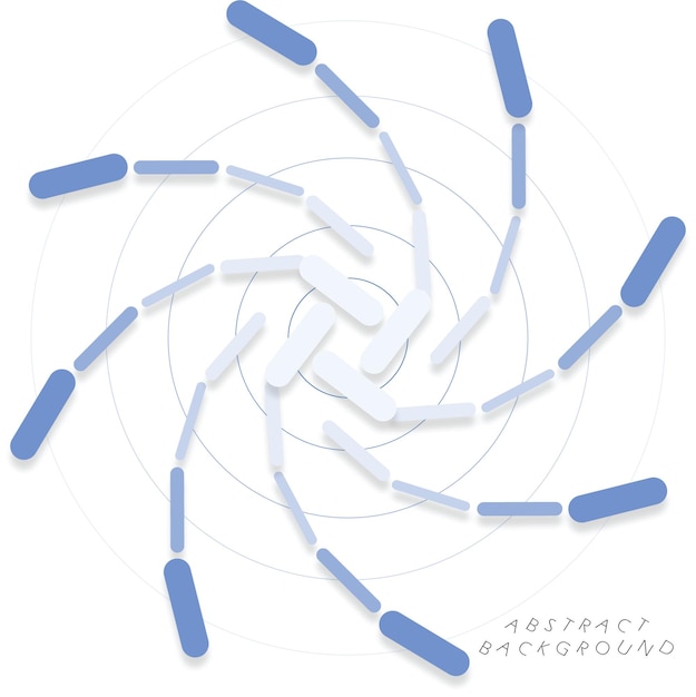 青のテーマ スパイラル ラウンド渦巻き背景