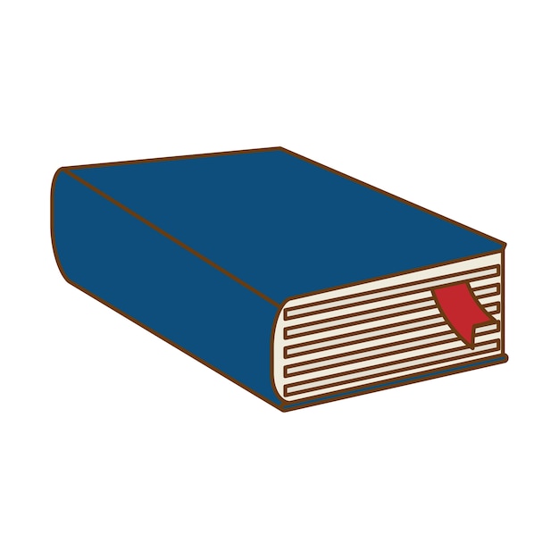 青い太い本のアイコンのデザイン