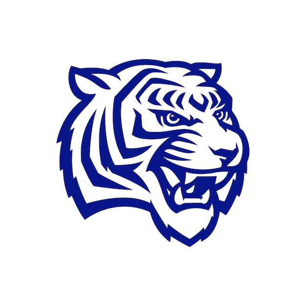 Blue tiger free vector eps