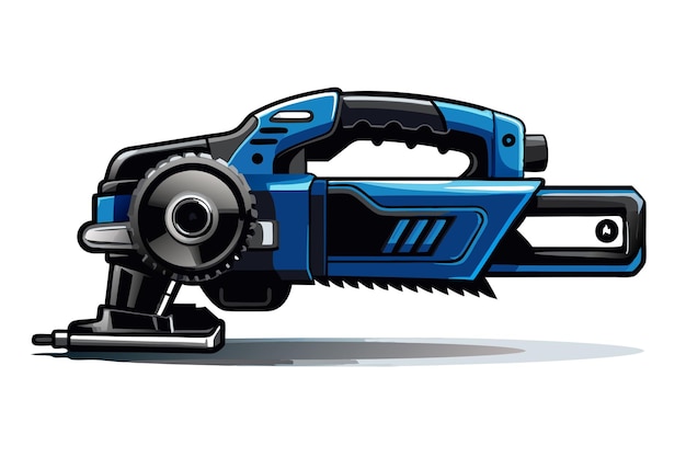 a blue toy with a black and blue body and a black engine
