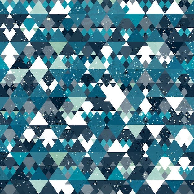 Blue triangle seamless pattern