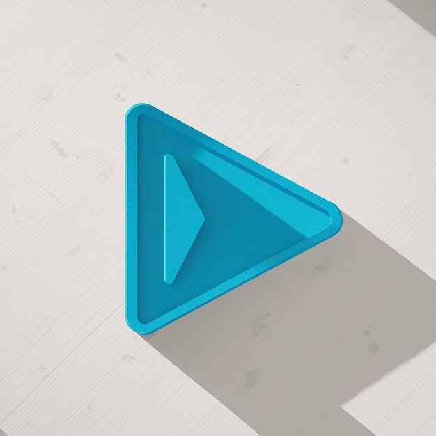 Vector a blue triangle that is on a table