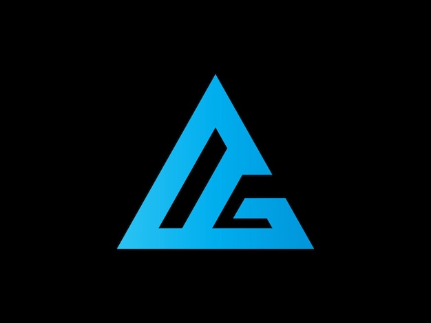 Синий треугольник с буквами g и g посередине