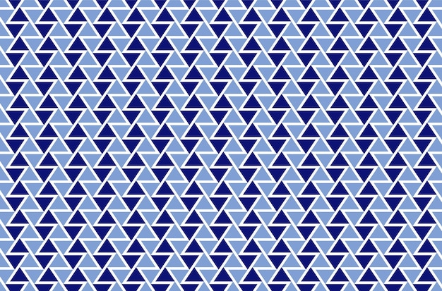 Blue triangles fabric pattern