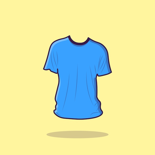 さまざまな用途の青いTシャツのイラスト