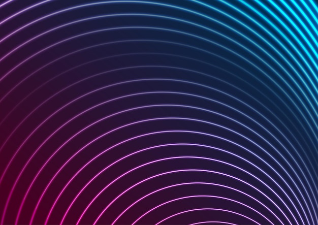 Blue ultraviolet neon glowing circles hitech abstract background