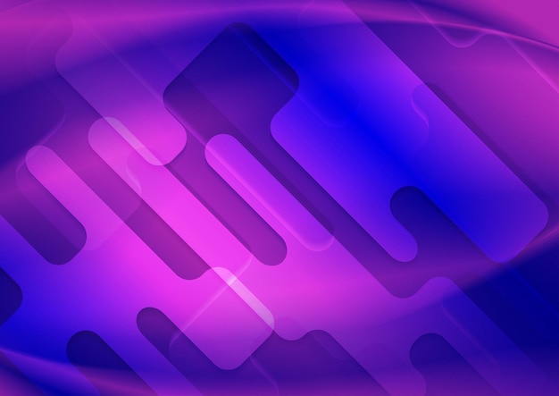 Blue and ultraviolet wavy geometric abstract background vector concept trendy design