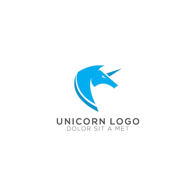 Blue Unicorn Logo Design