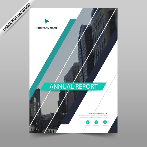 Vettore blue vector relazione annuale depliant brochure flyer modello di progettazione