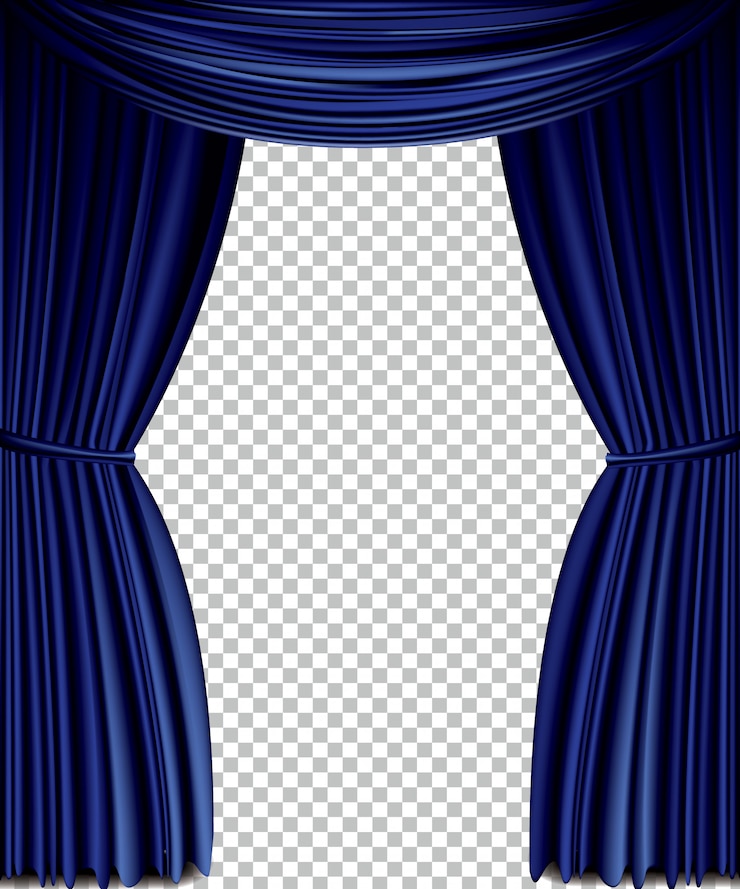 Vector blue vector curtain