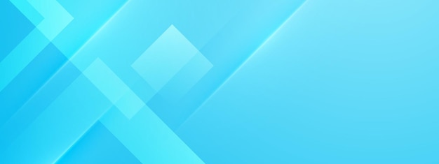 Blue vector gradient abstract banner with shapes elements