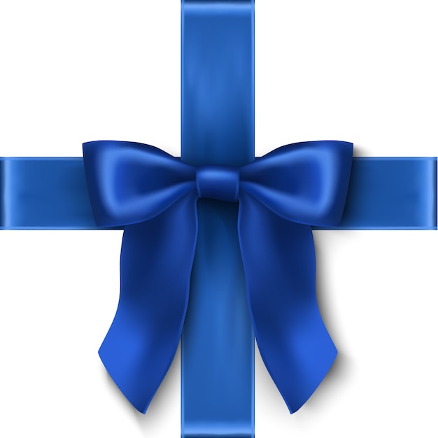 Vector blue velvet ribbon