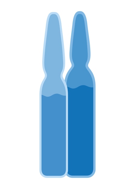 Vector blue vials design