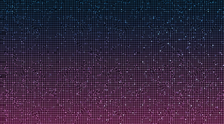 Vector blue and violet technology background,hi-tech digital and network concept