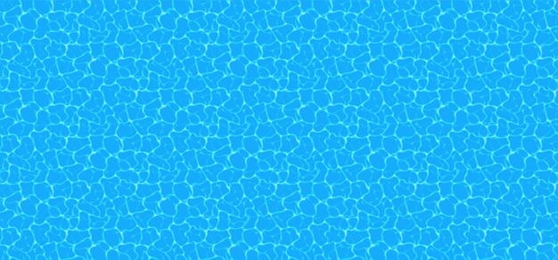 青い水の背景 青い波紋のパターン 水池の質感 底の背景 ベクトルイラスト