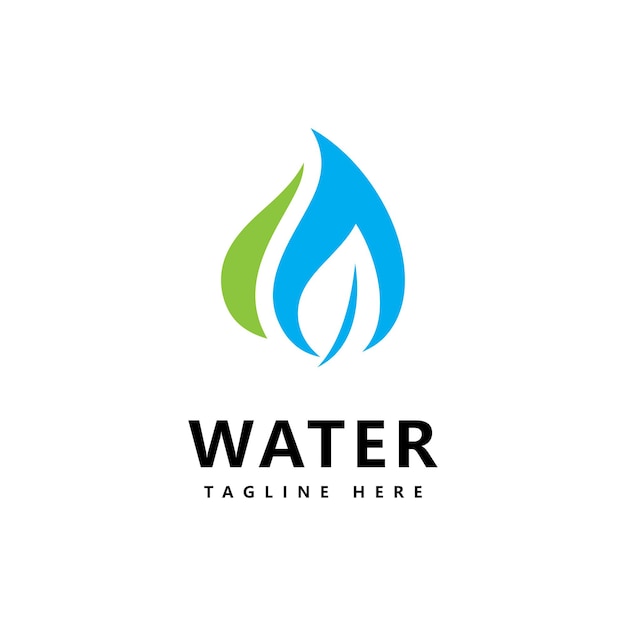 Blue Water Drop Logo Icon Vector Design