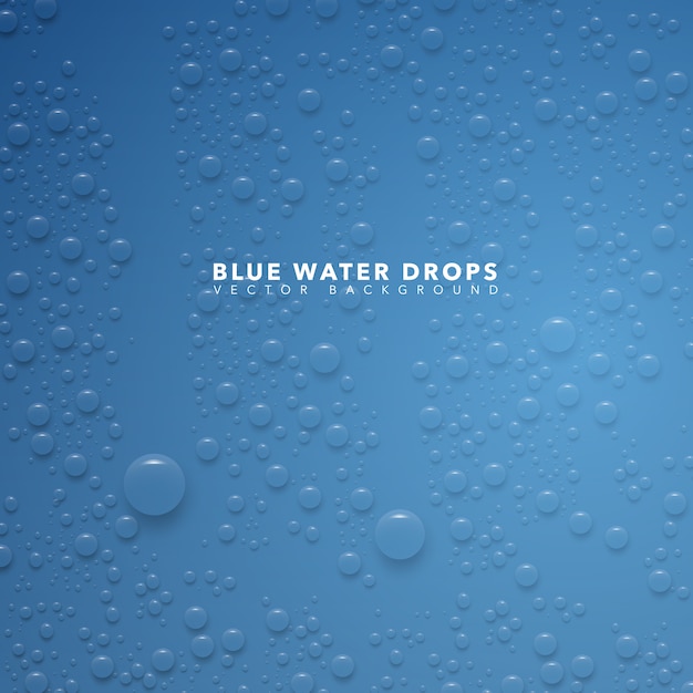 Vector blue water drops