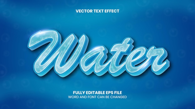 Blue Water Editable Text Effect