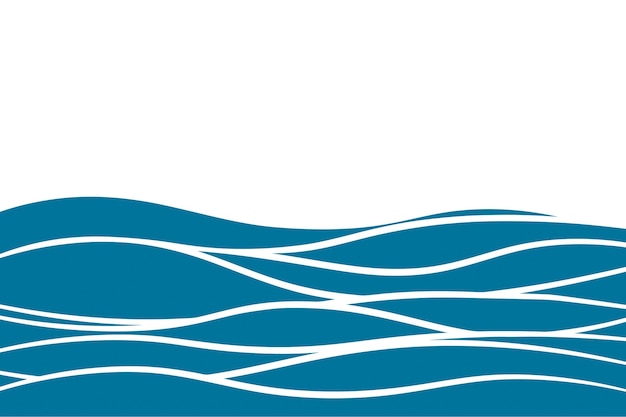 Vettore fondo di vettore di stile delle linee astratte dell'onda del mare dell'acqua blu