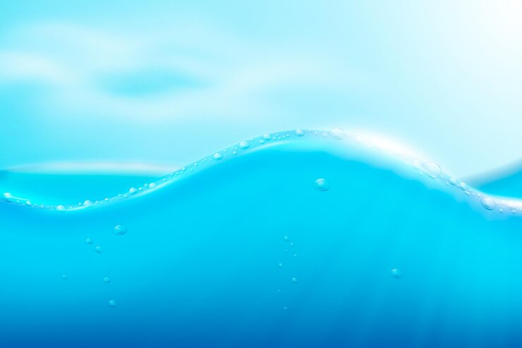 Vector 青い水と日光の背景