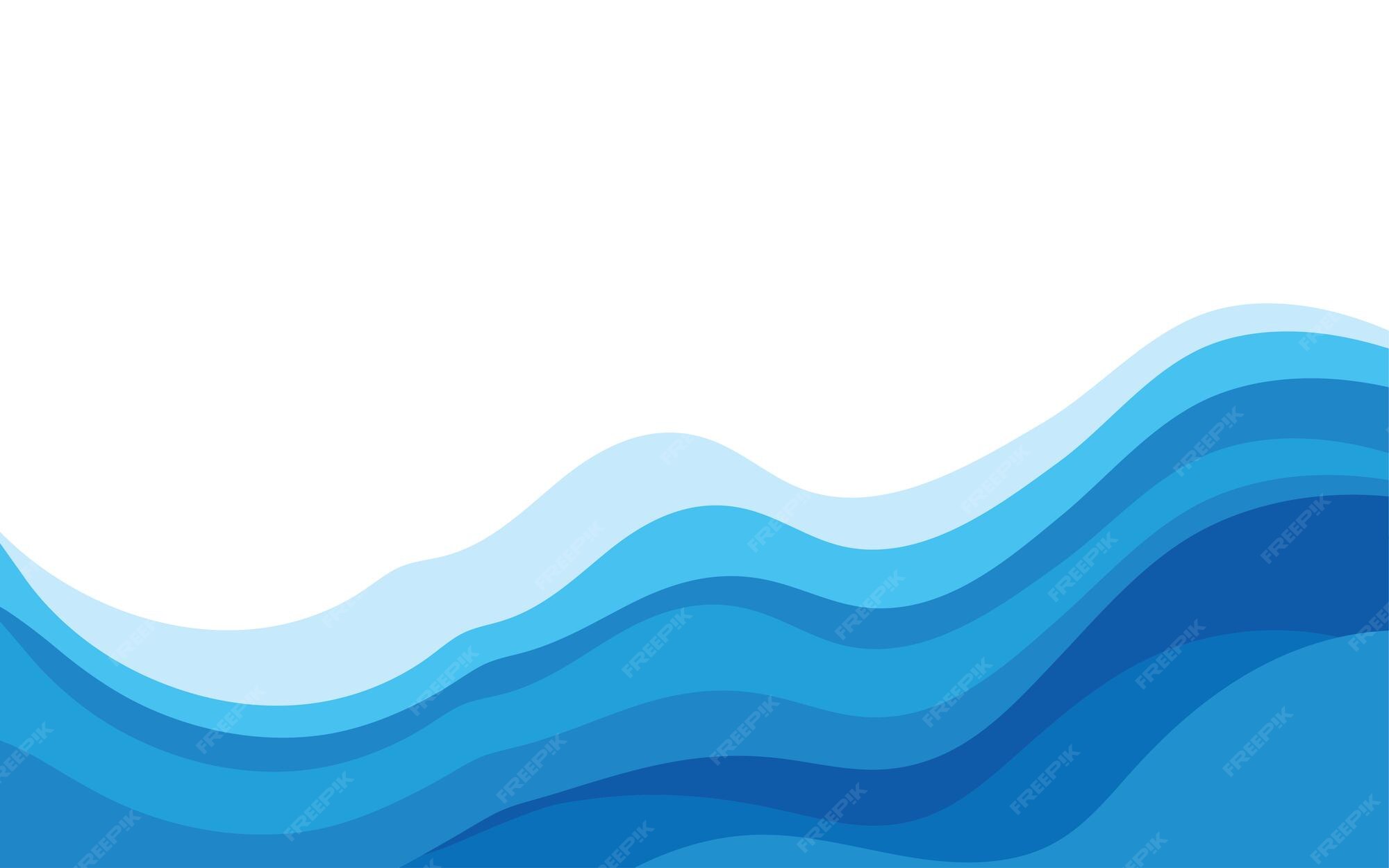 Premium Vector | Blue water wave background wallpaper vector