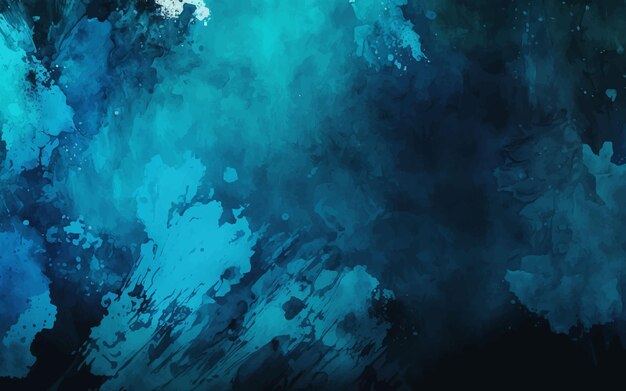青い水彩画の抽象的な背景のベクトル
