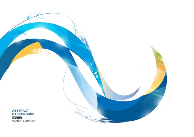 Blue Wave abstract background, Presentation template. Design layout, vector illustration