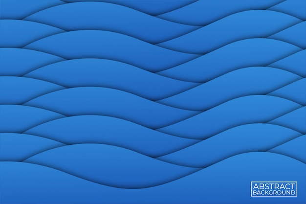 Vector blue wave abstract geometric background  ,