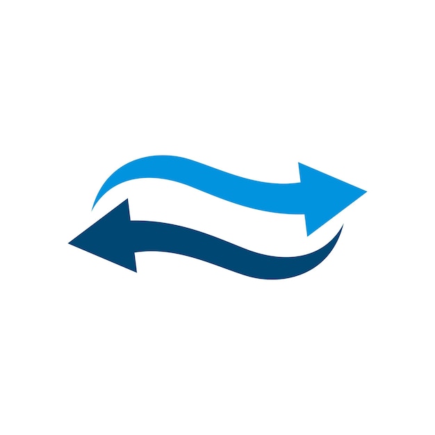 blue wave arrow logo template illustration design vector eps 10