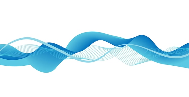 Blue Wave lijnen patroon abstracte achtergrond. Moderne spandoek. Behang. vectorillustratie