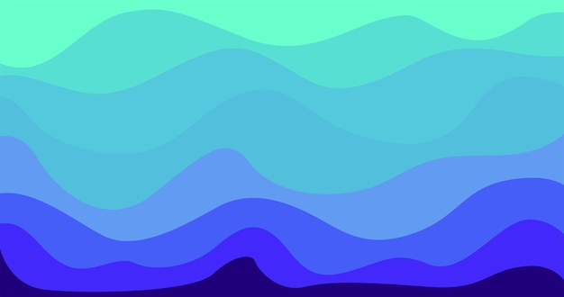 A blue wave pattern with a green background.