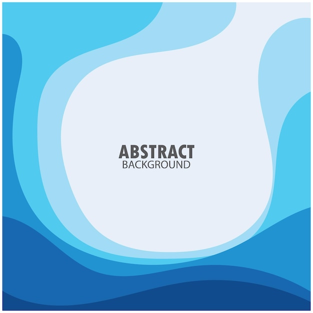 Blue wave vector abstract background flat design stock illustration