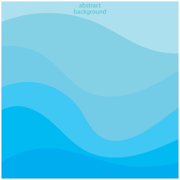 Blue wave vector abstract background flat design stock illustration