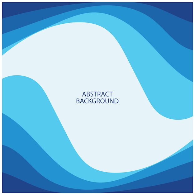 Blue wave vector abstract background flat design stock illustration